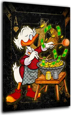 Produktbild von Dagobert Cooking Pop Art Leinwandbild Wandbild Deko Kunst XL: 80x120x4cm