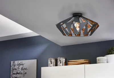 Obrázek produktu pro Stropní svítidlo Eglo Carlton 43399 E27 60 W černé/měď