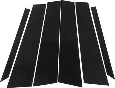 Zdjęcie produktu dla 6 sztuk okładzin kolumn drzwiowych w kolorze jasnoczarnym, styl 4D, błyszczące PC, zamiennik do Mercedes-Benz klasy M 2006-2011 W164