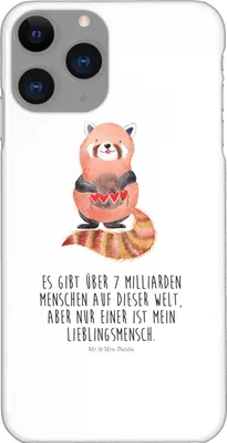 Produktbild von Mr. & Mrs. Panda Iphone 11 Pro Handyhülle Roter Panda - Weiß - Geschenk, Liebe, Lieblingsmensch, Lustige Sprüche, Rot, Handy Case, Herz, Liebling, Premium Kunststoff