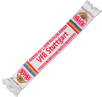 Produktbild von VfB Stuttgart Schal Vielfalt, weiß, aus recycelten Materialien, ca. 155 x 17 cm