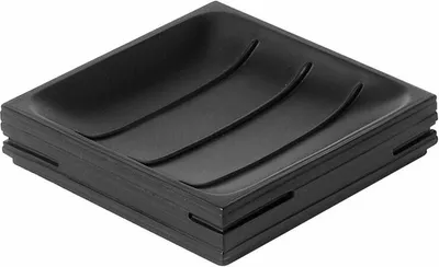 Image de QUADROTTO Porte-savon sur pied, noir