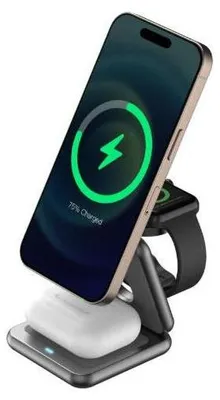 Produktbild von Nevox 3-IN-1 QI2 25W Wireless Charger Klappbare Magnetisches Ladestation für iPhone, Apple Watch und Airpods