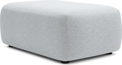 Productafbeelding van FURNLUX Hocker Bouli, grijs en zwart, 100 cm / Hoofdkleur: grijs / Afmetingen: 100 x 42 x 68 cm