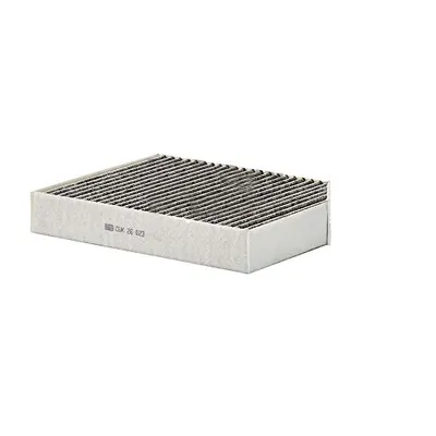 A product shot of a cabin air filter on a white background.