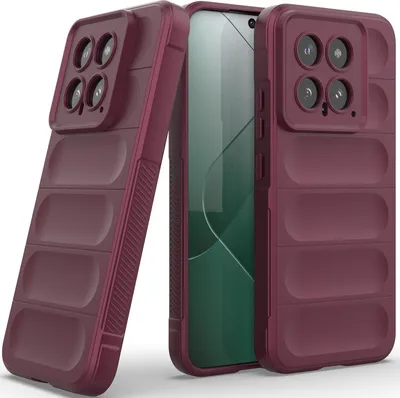 Produktbild von Handyhülle für Xiaomi 14 Weich TPU Silikon Stossfest Anti-rutsch Hülle bordeaux
