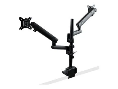 Produktbild von StarTech.com Dual Monitor Halter für Tischmontage - Flexible Monitorarm für 2x VESA Monitore bis zu 32 Zoll(8kg) - Vertikal Stapelbare Arme - Höhenverstelbar/Schwenkbar - Klemme/Tülle (ARMDUALPIVOT)