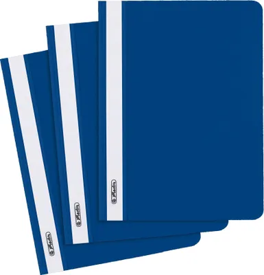 Produktbild von Herlitz Schnellhefter A5 PP blau transparenter Vorderdeckel