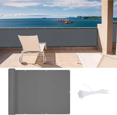 Obrázok produktu pre Solidchoice – Paraván na balkón, farba antracit, rozmery 0,9 x 3 m