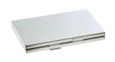Zdjęcie produktu dla SIGEL VZ136 Podwójne etui na wizytówki - 92 x 63 x 10 mm, srebrne, matowe, z 2 przegródkami