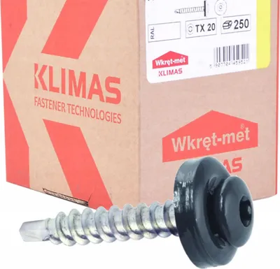 Produktbild von KLIMAS WDD Spenglerschrauben für Blech RAL 7024 Graphitgrau 4,8x35mm 250St