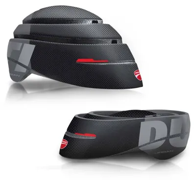 Produktbild von Ducati DUC-HLM-FLD/L Sport-Kopfbedeckung Schwarz, Grau, Rot
