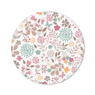 Produktbild von MuchoWow® Mauspad Mousepad Blumen - Muster - Farben 40x40 cm - Mousepads - Maus Mat - Pad - Mausunterlage - Schreibtisch Accessoires