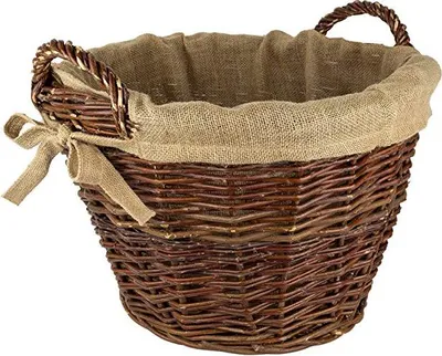 Produktbild von Kaminkorb Holzkorb Kaminholzkorb aus Weide mit Jute Ø 60 cm (Art. 90350-60)