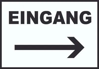 Produktbild von Eingang rechts Schild A1 (594x841mm)