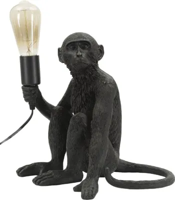 Immagine prodotto di Mauro Ferretti lampada da tavolo scimmia seduta nera 33x33x32 cm E27 senza lampadina