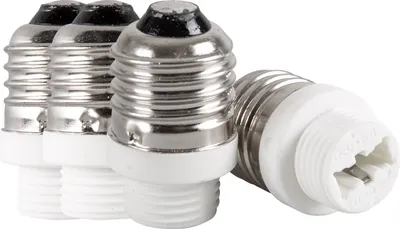 Produktbild von 4x lampenfassung Adapter Konverter E27 Fassung auf E14 Sockel Lampenadapter
