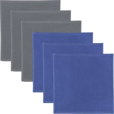 Produktbild von Erwin Müller Spültuch 2-farbig 6er-Pack grau/blau 25x25 cm