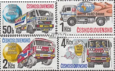 Produktbild von Briefmarken Tschechoslowakei 1989 Mi 2984-2987 (kompl.Ausg.) postfrisch Rallye