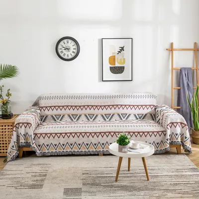 Produktbild von Geometrisch Sofa-Decke Sofabezug Wohndecken Couchdecke Tagesdecke Sofa überzug Couch überzug Für Bett Sofa Schlafzimmer,180*180cm
