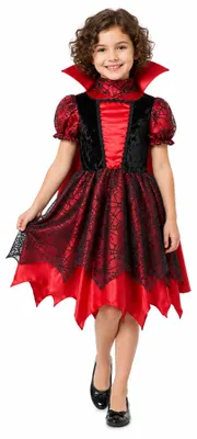 Produktbild von Kostüm Hexe "Willow" für Mädchen | Vampir Schwarz Rot Größe: 104
