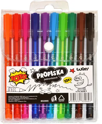 Produktbild von Farbige Kugelschreiber, 10er-Set