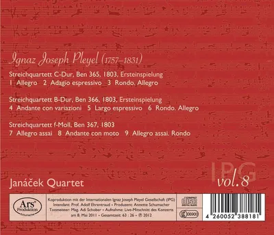 Produktbild von Pariser Quartette Vol.1-Pleyel-Edition Vol.8