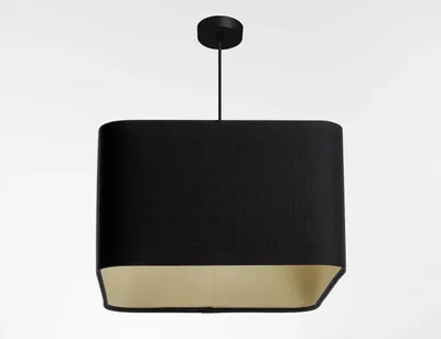 Zdjęcie produktu dla Lampa wisząca KWADRO LEN 005-40w20 czarna/beżowa