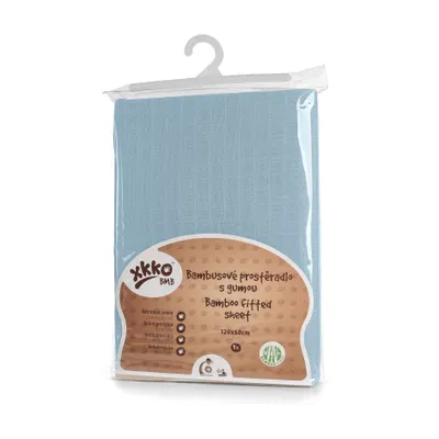 Immagine prodotto di XKKO BMB Lenzuolo per culla con elastico 120x60, Baby Blue