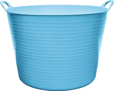 Produktbild von Garronda 42L Flexibler Kunststoffkübel Futtertrog Eimer Tubtrug Wäschekorb (Blau) GD-STIC-ElasticBasket