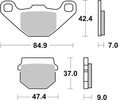 Produktbild von Scooterbelag SBS 101HM (Satz pro Scheibe) Street Ceramic