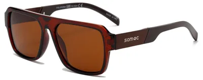 Zdjęcie produktu dla Okulary przeciwsłoneczne polaryzacyjne - brązowe - ochrona UV400