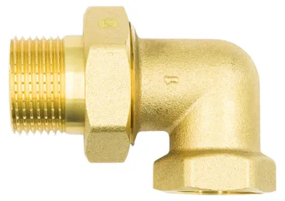 Produktbild von Messing Gewindefitting Winkelverschraubung IG/AG mit Oring Groß: 1 1/4"
