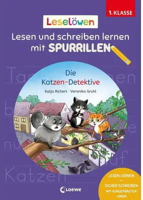 Obrázok produktu pre Leselöwen - Lesen und schreiben lernen mit Spurrillen - Die Katzen-Detektive