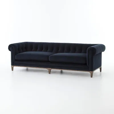 Produktbild von Chesterfield Sofa Couch Polster Stoff Leder Couchen  Polster Garnitur 4 Sitzers