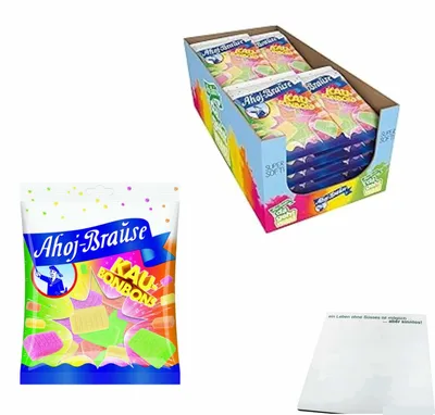 Produktbild von Ahoj-Brause Brause Kaubonbons (16x150g Packung) VPE + usy Block