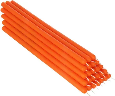 Produktbild von Gelbe Bienenwachs Tischkerzen - 26cm - rußfrei - farbig - Osterkerzen - rituell - Hochzeitskerzen - Tropfkerzen - 36343