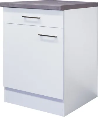 Produktbild von Küchenunterschrank - 60 cm breit - Weiß – Nawa
