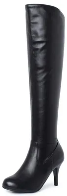 Immagine prodotto di Stivali alti fino al ginocchio da donna, con tacco alto, marca Onewus (colore: nero, taglia: 48)