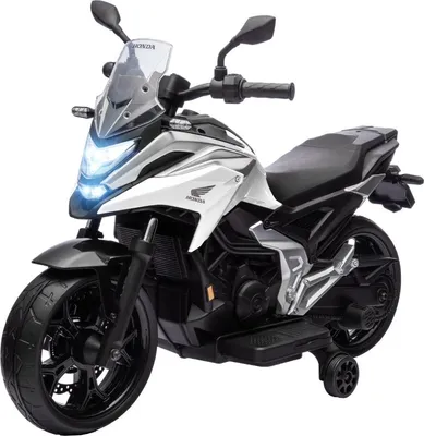 Produktbild von Fortuna Lai Elektro-Kindermotorrad, Honda, 3 km/h, Musik & Licht, 3-6 Jahre, bis 30 kg, Weiß