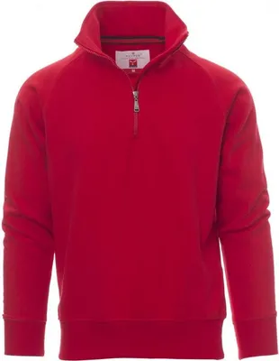 Produktbild von PAYPER Sweatshirt MIAMI+ Herren Troyer Stehkragen Raglanärmel - Robuster & Bequemer Pullover für Arbeit & Freizeit rot L