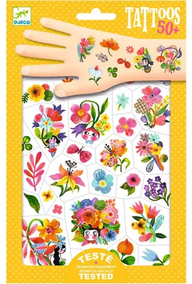 Produktbild von Farbige Blumentattoos, Djeco