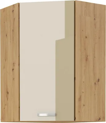 Image de Armoire d’angle haute ADARA – 60x60 cm, cappuccino / chêne artisan