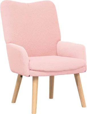 Produktbild von vidaXL Sessel Rosa 63 x 67 x 94 cm Schafstoff und Sperrholz