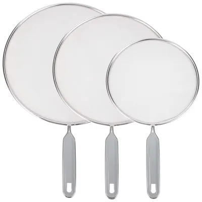 Spritzschutz-Set 3-tlg., Edelstahl, 20/26/29 cm