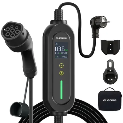 Produktbild von Mobile Ladestation für Elektroautos - 3,6 kW - 1-phasig - 10 Meter Kabel - Typ 2