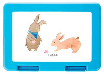 Produktbild von Mr. & Mrs. Panda Bentobox Hasen Muschel - Weiß - Geschenk, Vorratsbehälter, Ferien, Urlaub, Muttertag, Frischhaltedose, Best Friends, Strand, Meal Prep Box, Bento