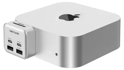 Produktbild von Mac mini M4 Hub | WAVLINK 6-Port Mac mini Hub mit 2 * 10G USB-C, 2 * 10G USB-A / SD TF 3.0 Kartenleser | Hochgeschwindigkeitsdatenübertragung und Multi-Device-Konnektivität für Mac mini M4 und M4 Pro
