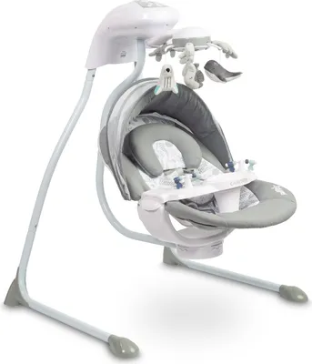 Produktbild von CARETERO Elektrische Kinderschaukel, Babywippe Raffi für Kleinkinder, Graphit