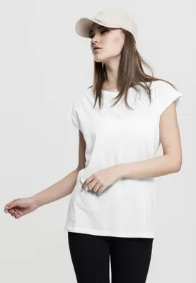 Productafbeelding van Urban Classics dames T-shirt met korte mouwen, model Vlony, kleur wit, maat S